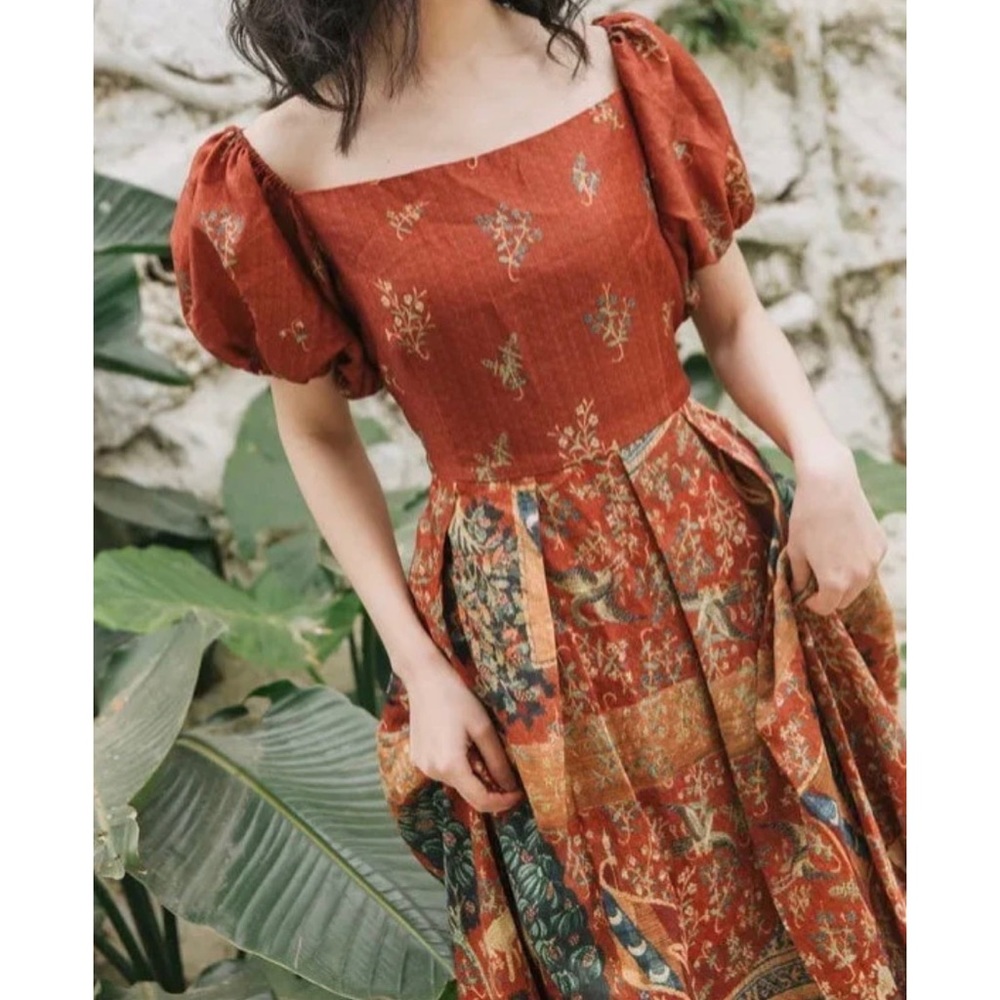 Deer Doll Lady and the Unicorn Medieval Tapestry Dress